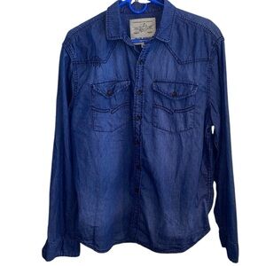 Jack South London denim button down jean shirt